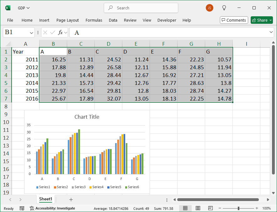 Create Chart Using xlwings
