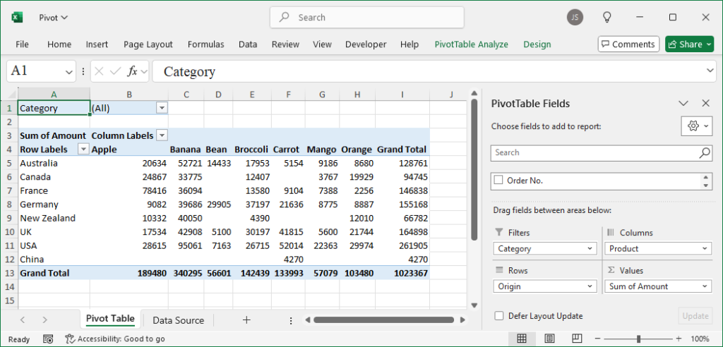Refresh a Pivot Table Using xlwings